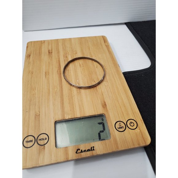 vintage silver bangle bracelet , handmade in Mexico - Eternity Setting E… - Picture 9 of 9